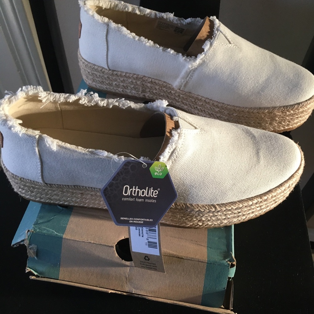 Toms Valencia white canvas platform espadrille - Picture 3 of 8